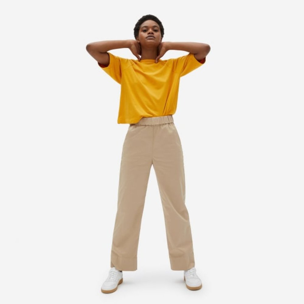 Everlane the easy pant tan pull on pants 0 XS